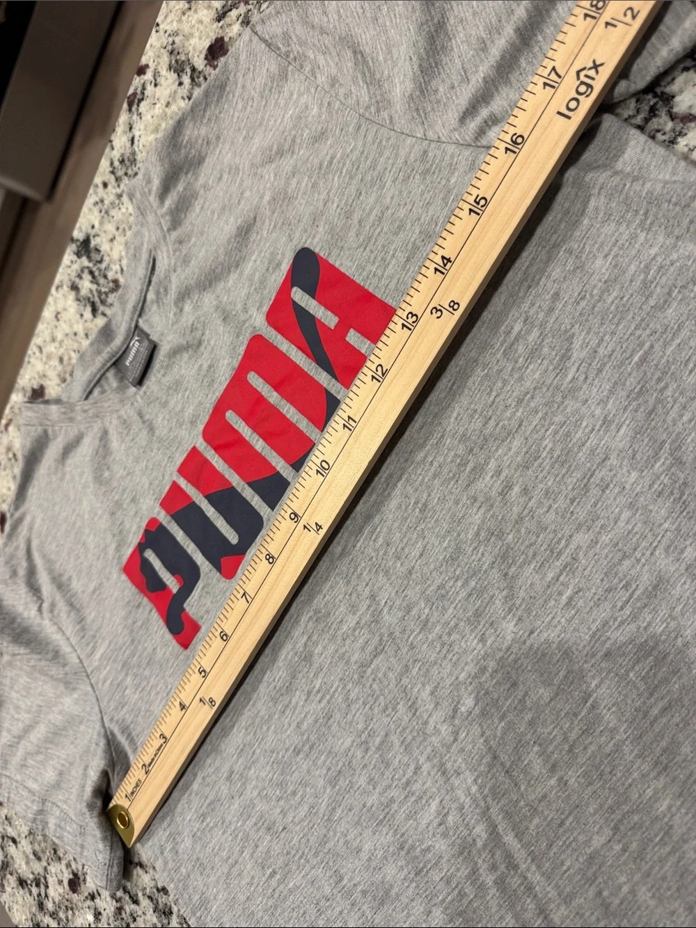 Puma Gray Tee with Red and Black Logo